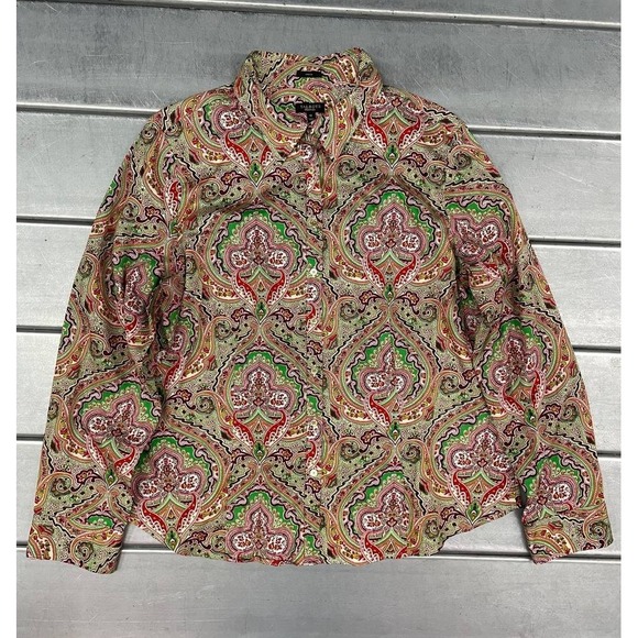Talbots Tops - Talbots Button Up Shirt Womens Size 18 Multicolor Paisley Blouse Top‎